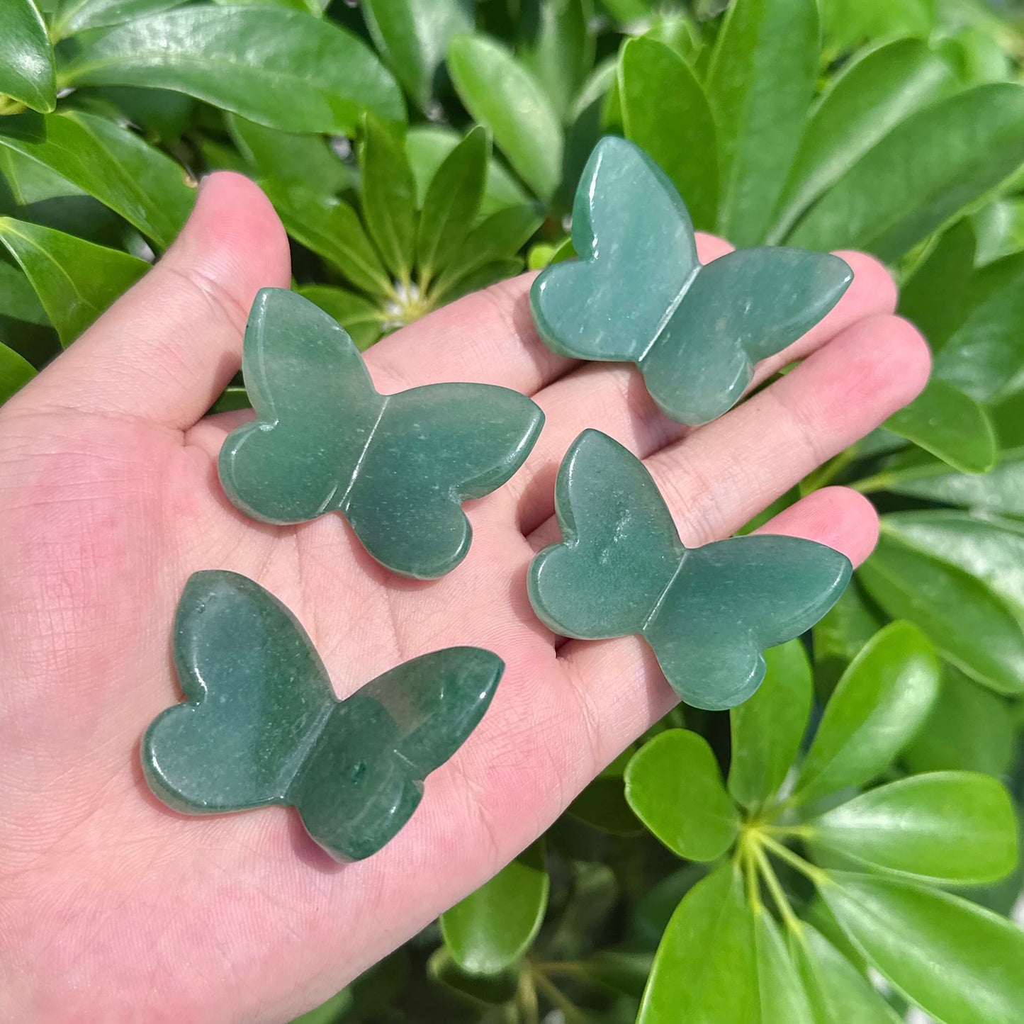 Green Aventurine Butterfly Carving