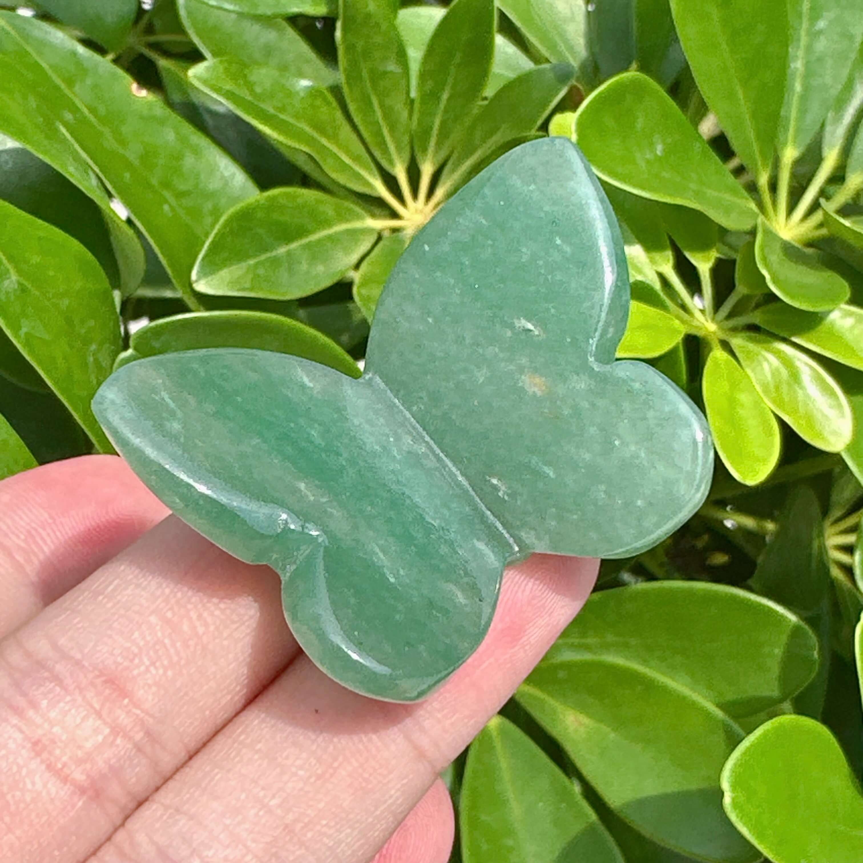 Green Aventurine Butterfly Carving