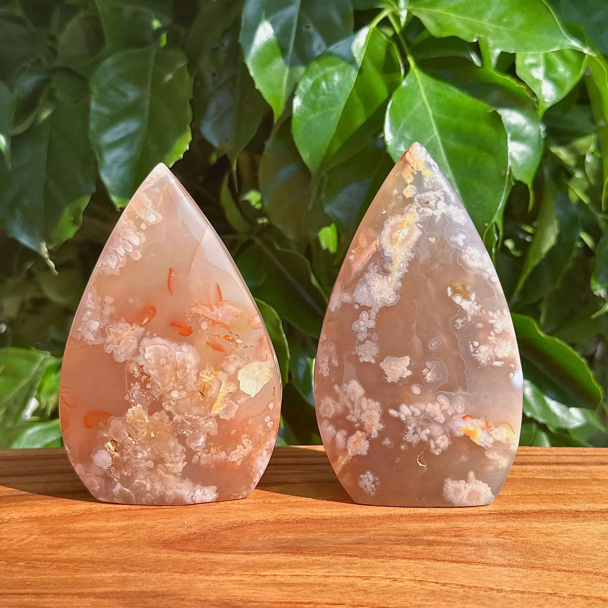 Flower Agate Waterdrop Ornament