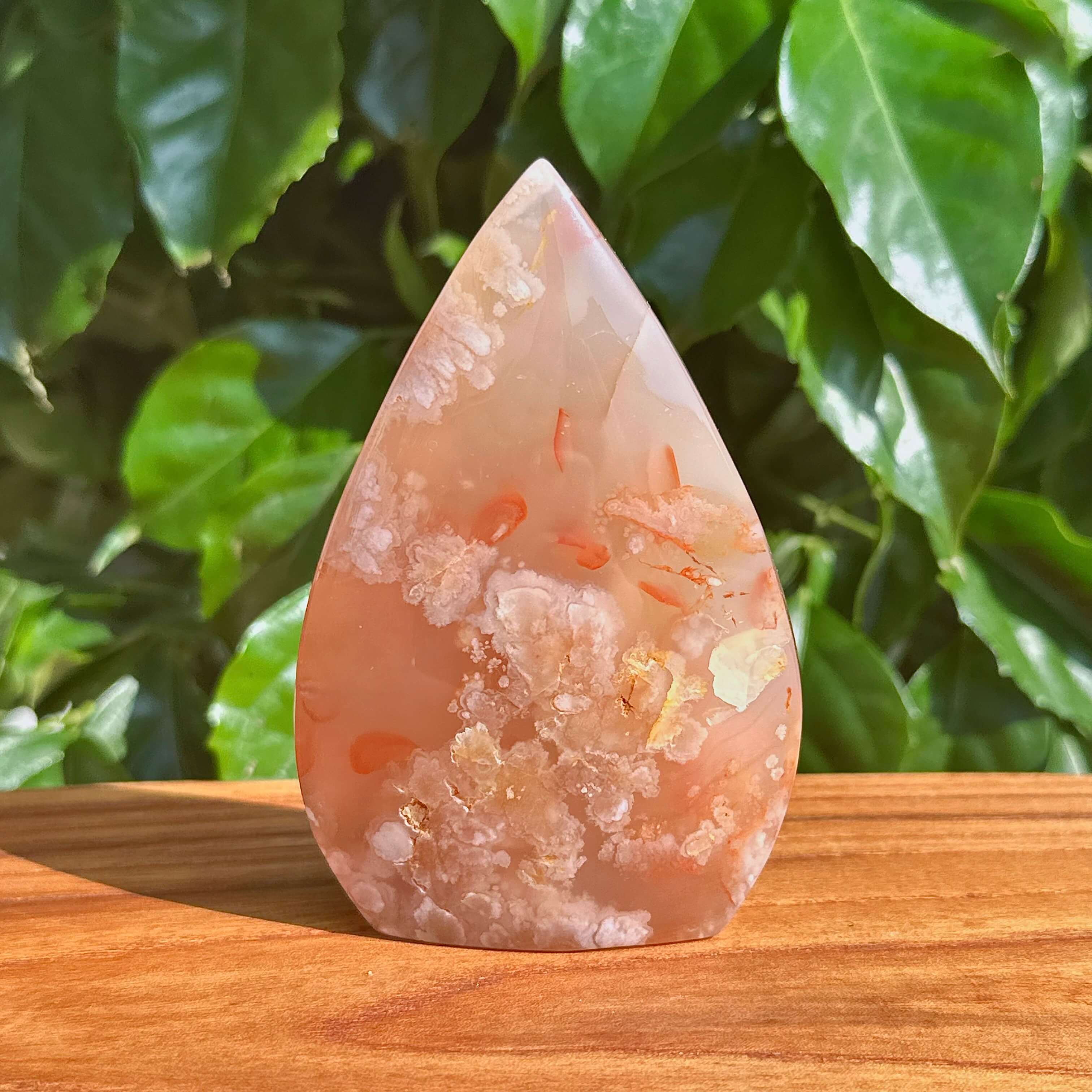 Flower Agate Waterdrop Ornament