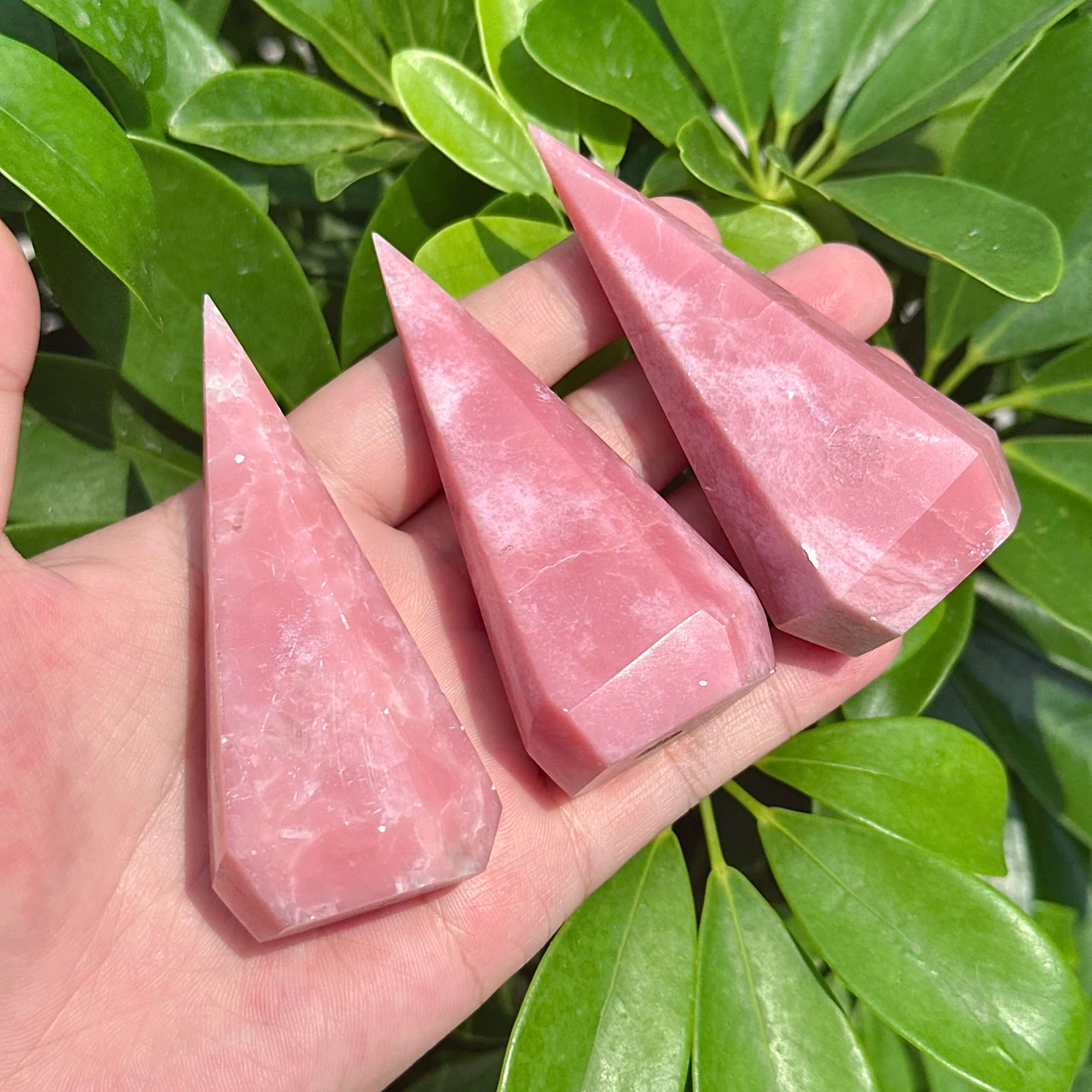 Pink Opal Diamond Carving