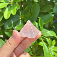 Rose Quartz Pyramid Carving