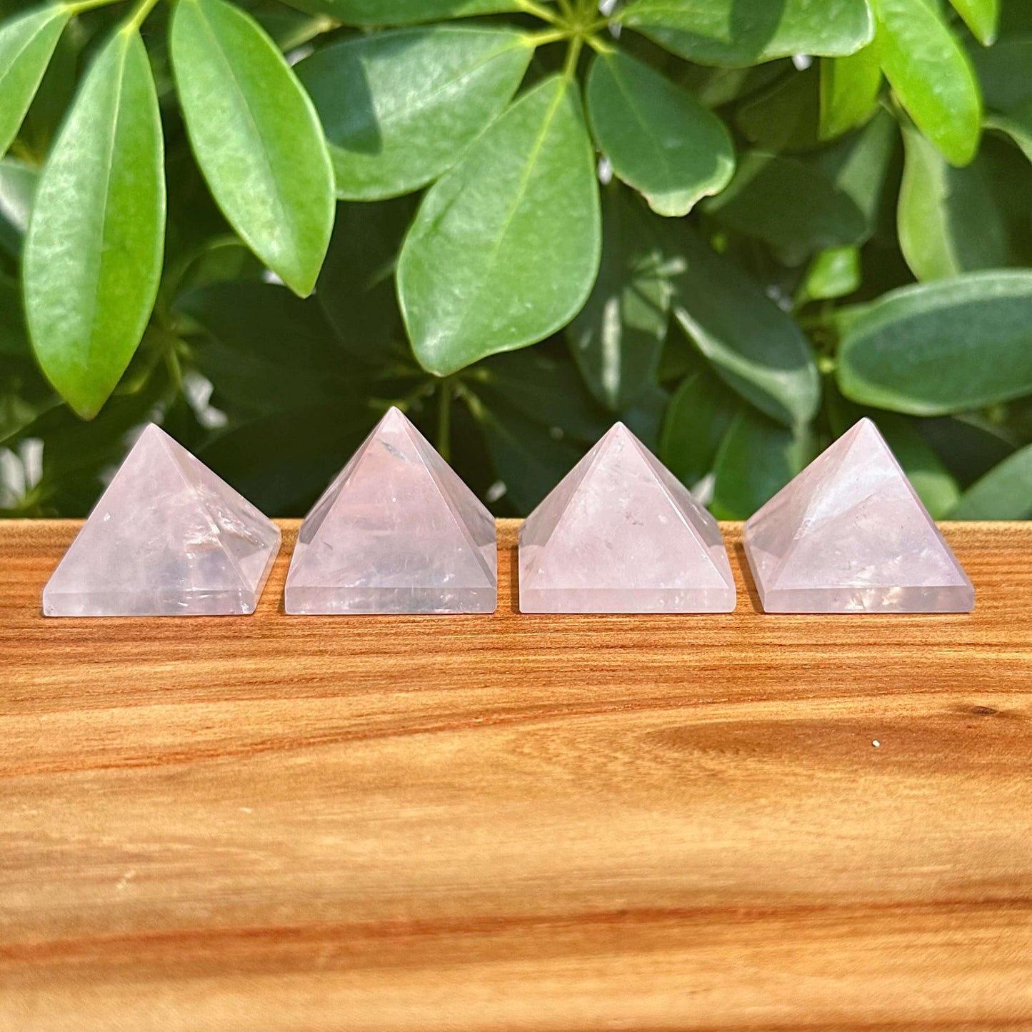 Rose Quartz Pyramid Carving