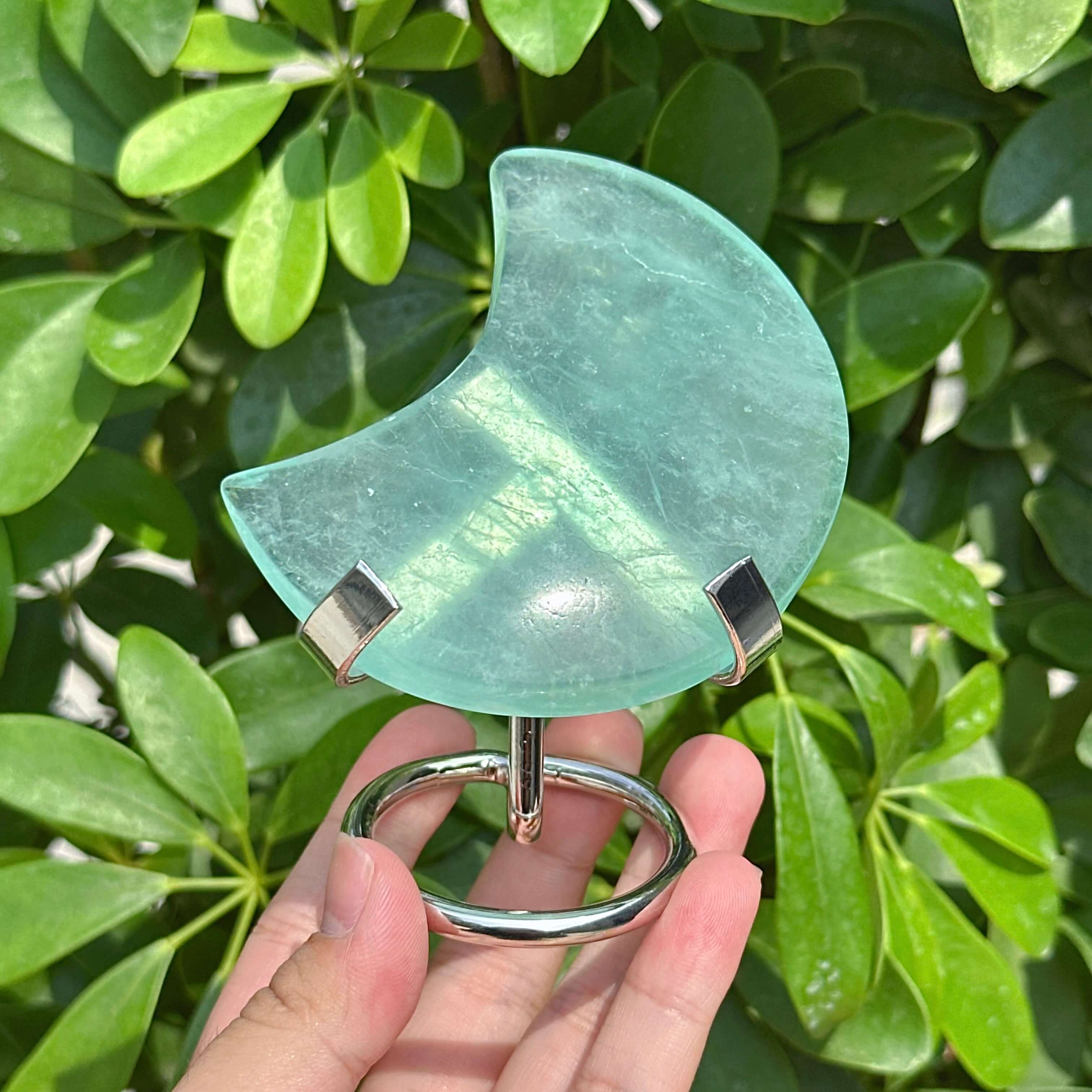 Fluorite Moon Carving