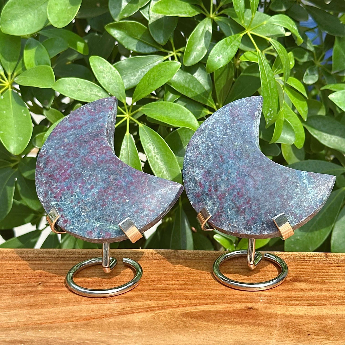 Ruby in Kyanite Moon Carving