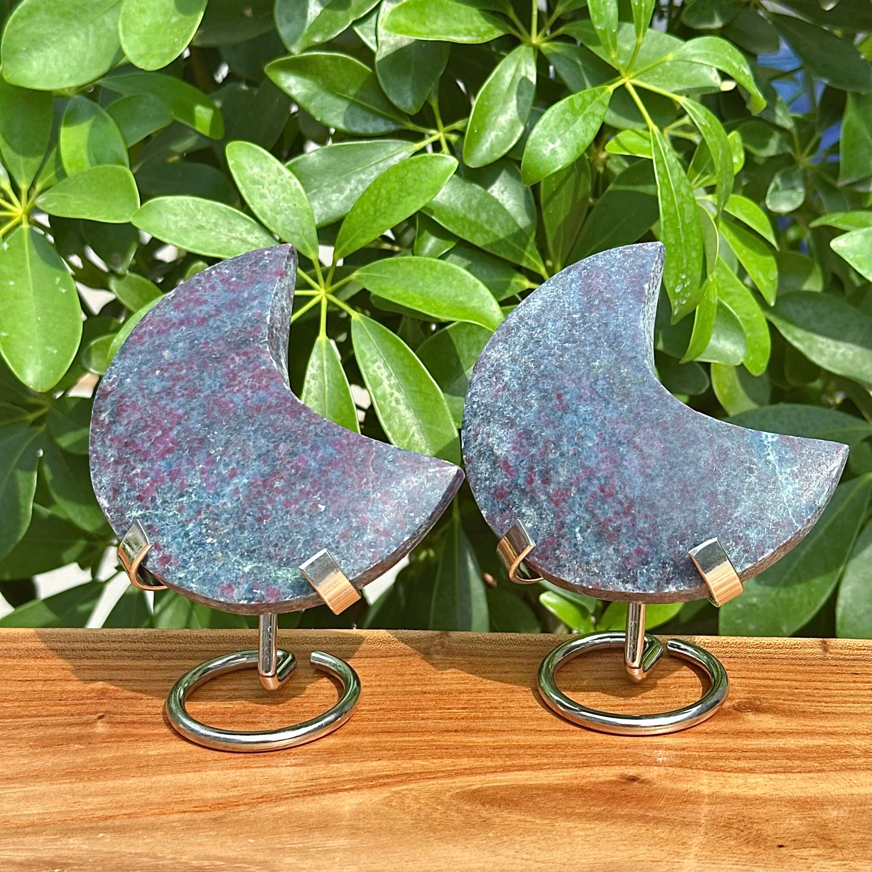 Ruby in Kyanite Moon Carving