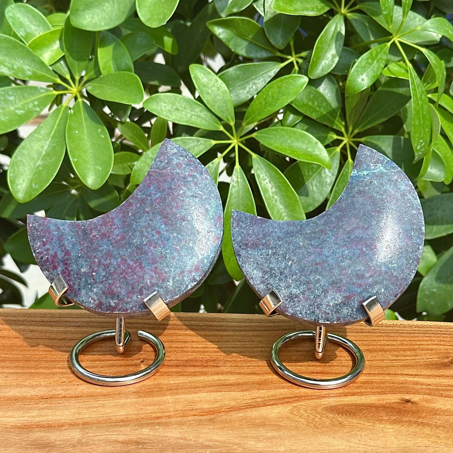 Ruby in Kyanite Moon Carving