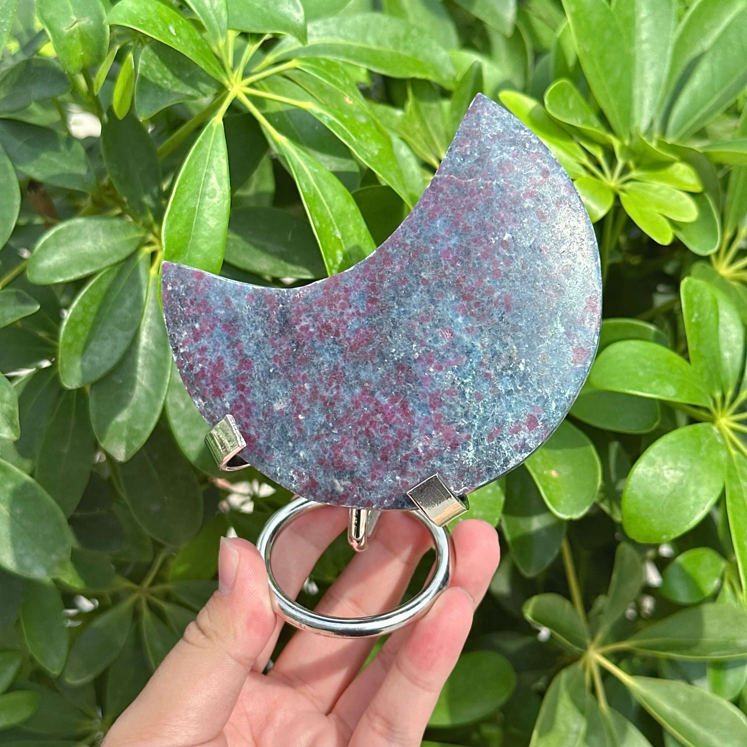Ruby in Kyanite Moon Carving