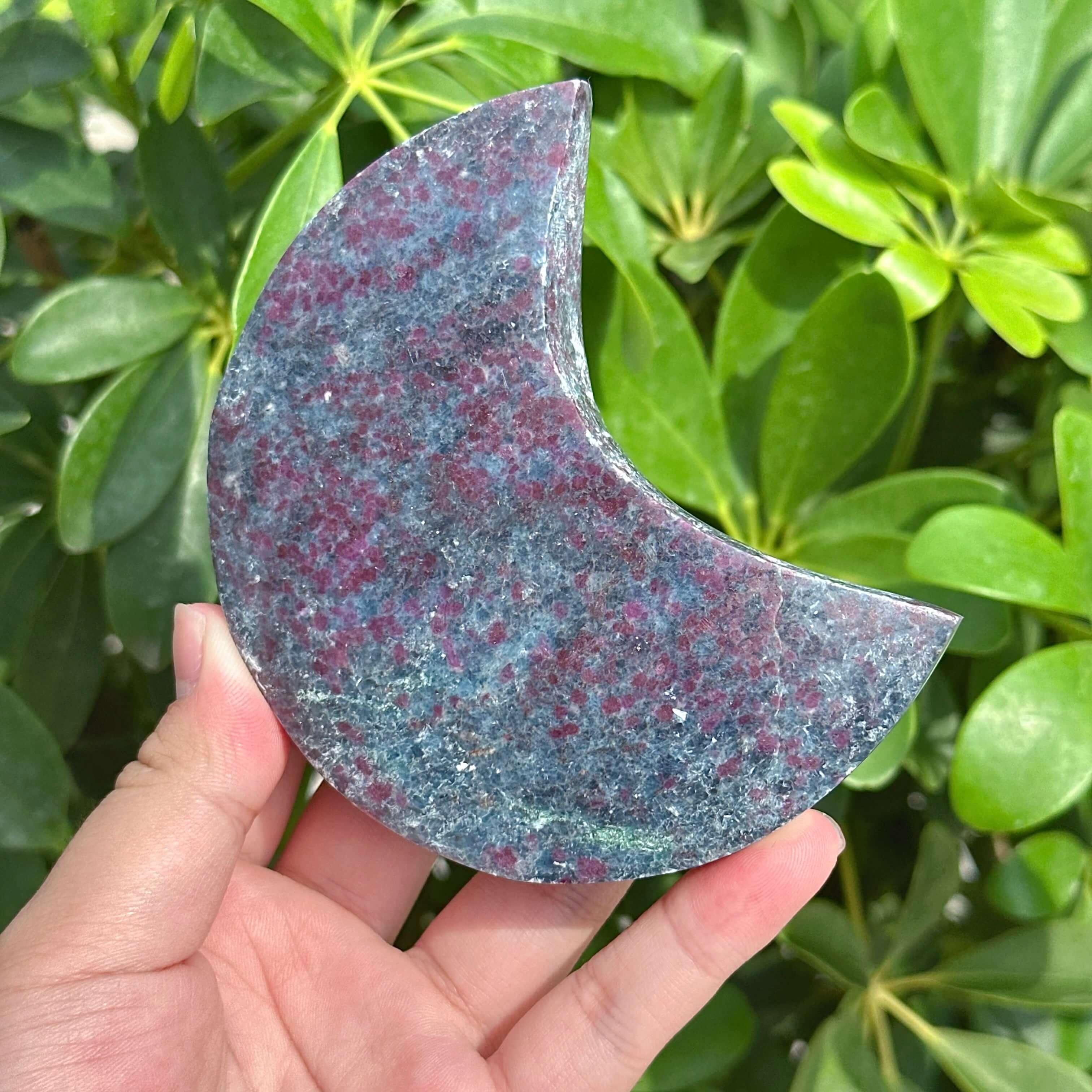 Ruby in Kyanite Moon Carving