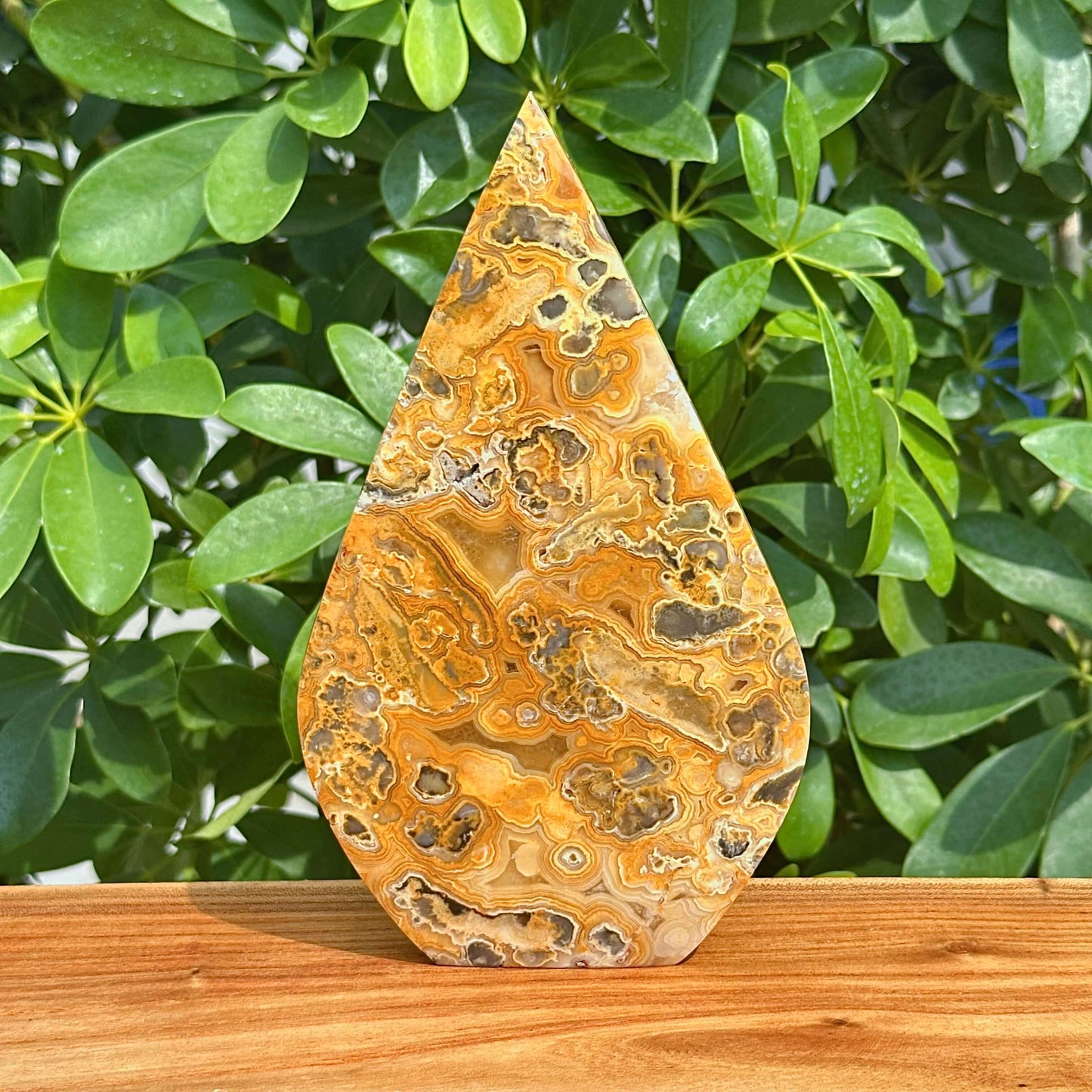 Crazy Agate Waterdrop Carving