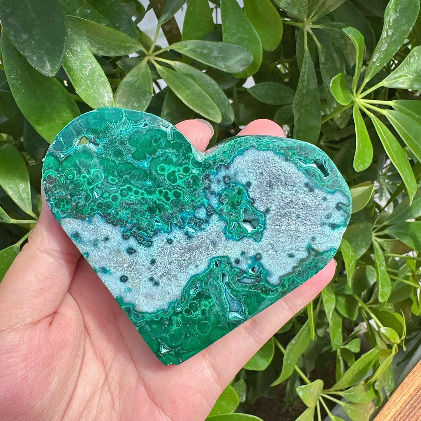 Chrysocolla Heart Ornament