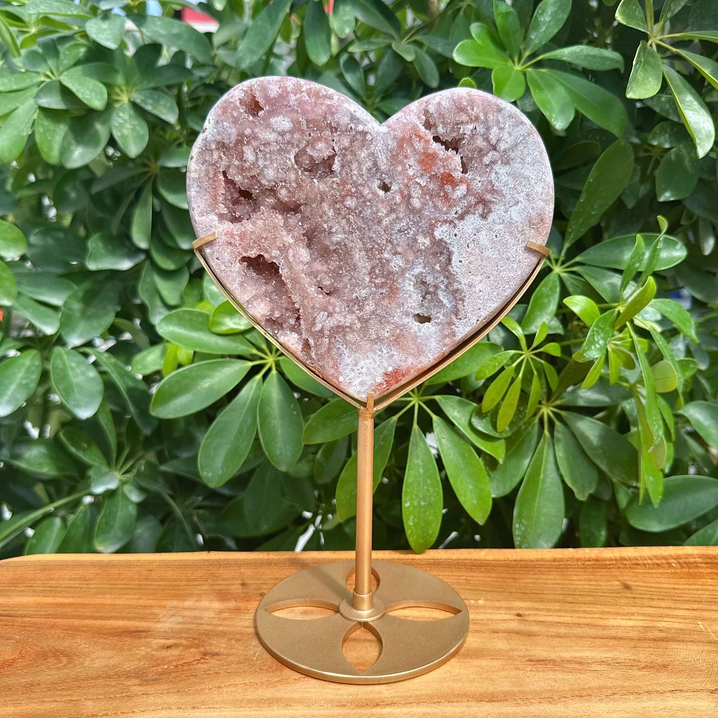 Pink Amethyst Heart Ornament