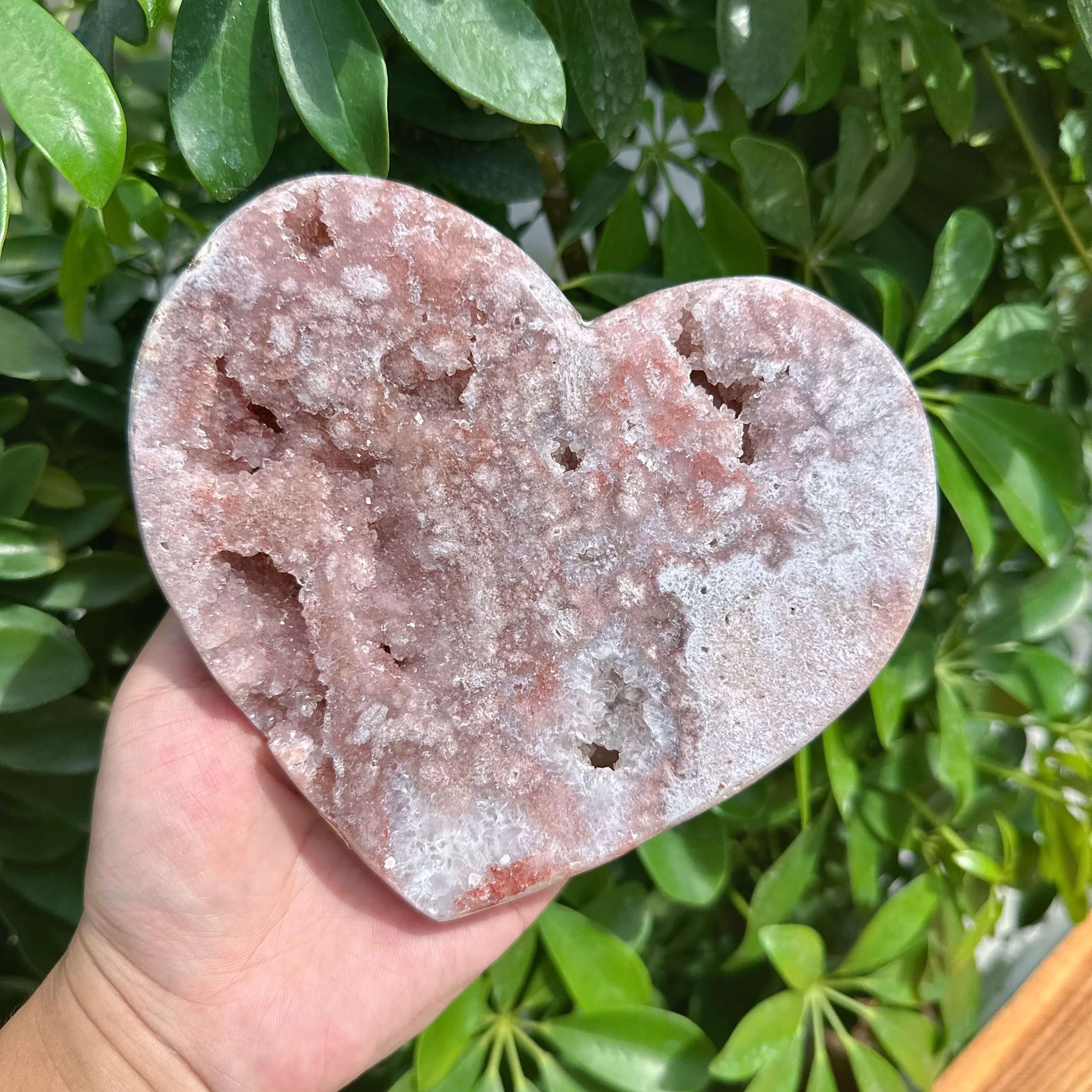 Pink Amethyst Heart Ornament