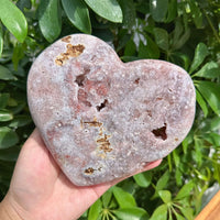 Pink Amethyst Heart Ornament