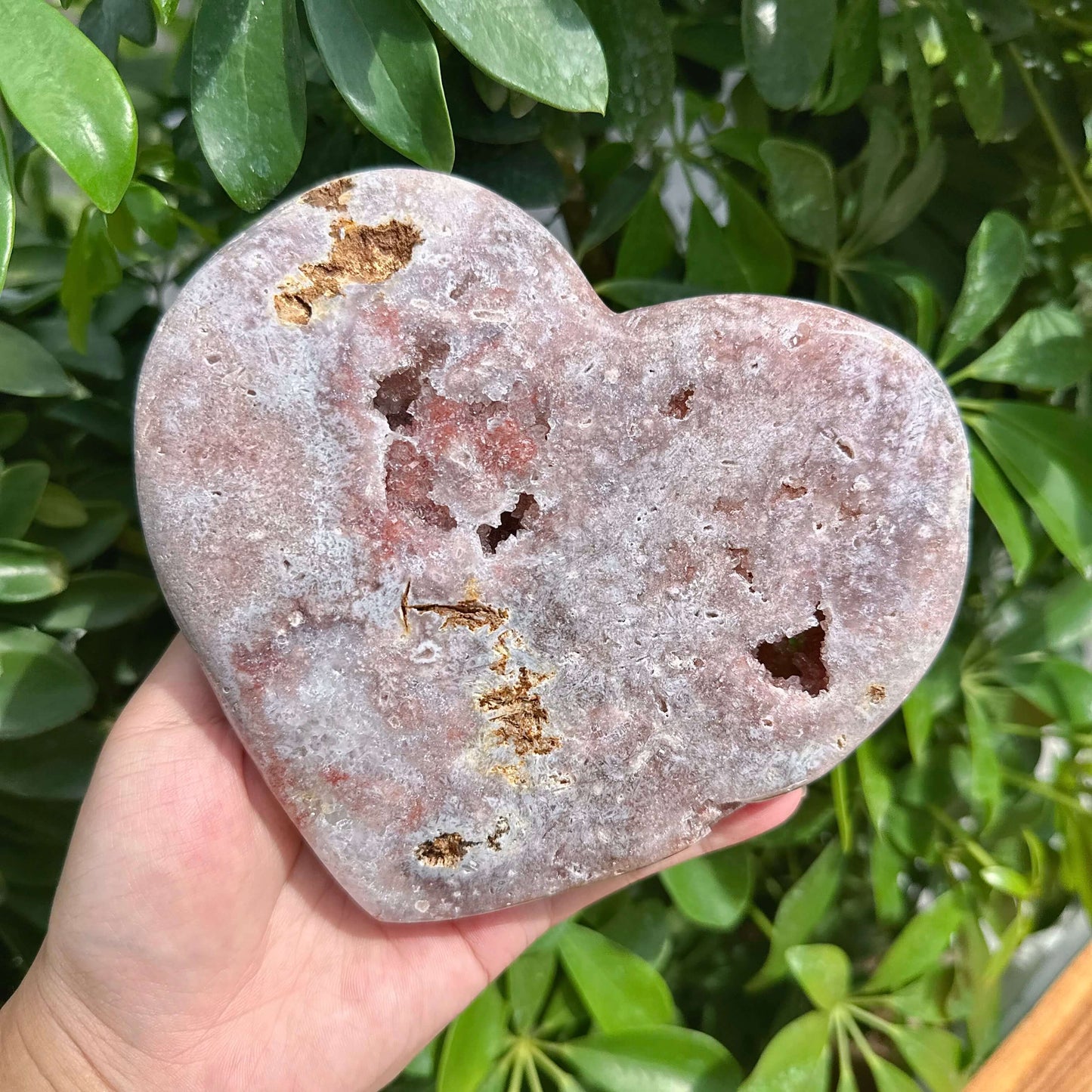 Pink Amethyst Heart Ornament