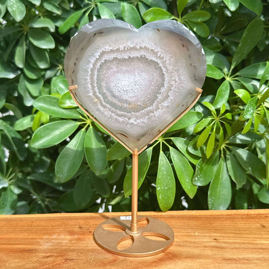 Druzy Agate Heart Ornament