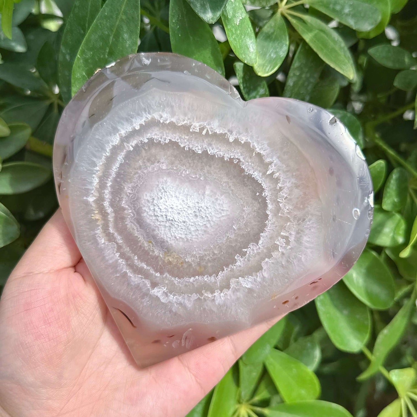 Druzy Agate Heart Ornament