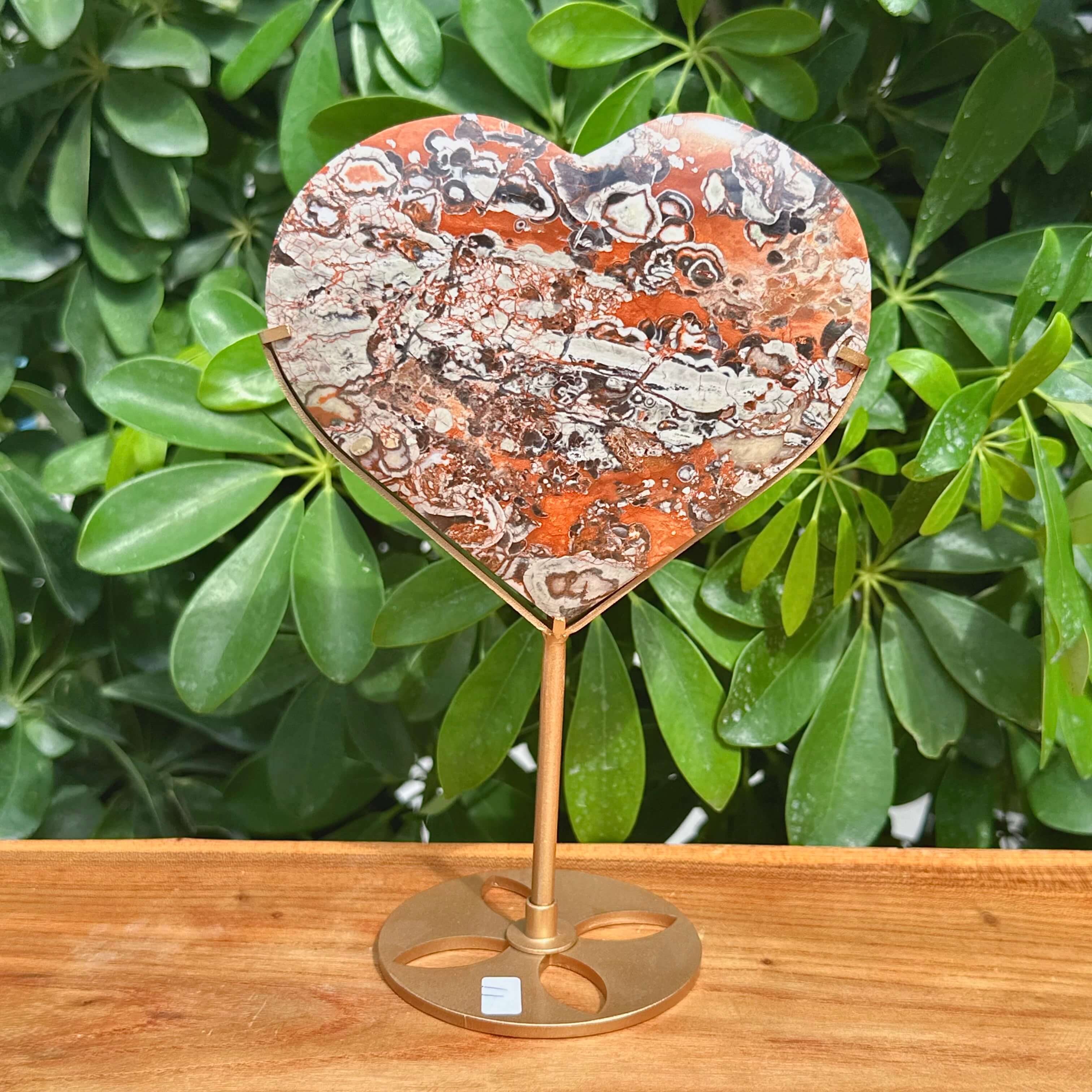 Money Agate Heart Ornament