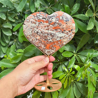 Money Agate Heart Ornament