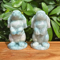 Aquamarine Rabbit Carving