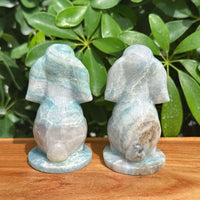 Aquamarine Rabbit Carving