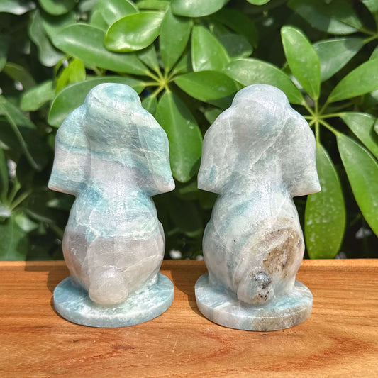 Aquamarine Rabbit Carving