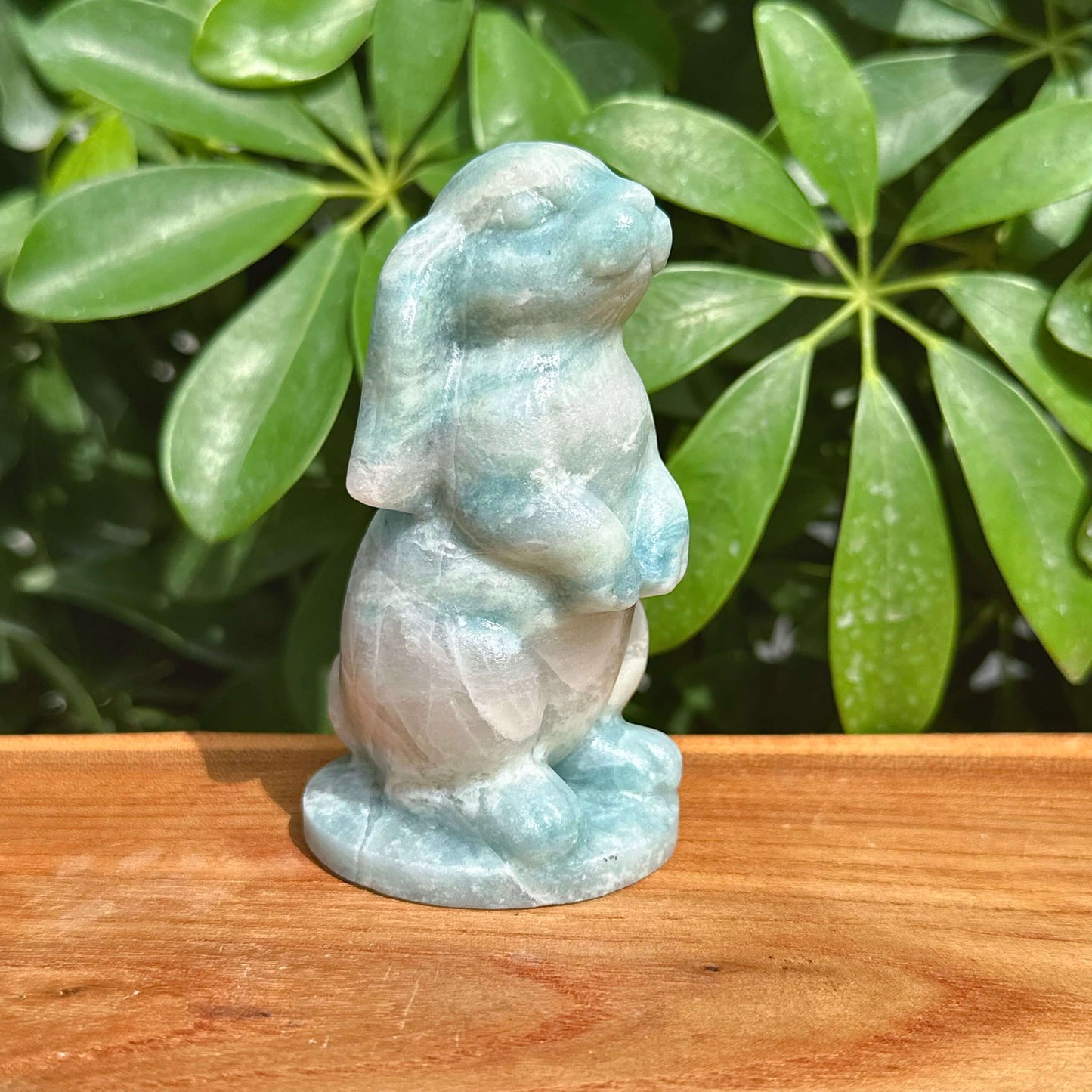 Aquamarine Rabbit Carving