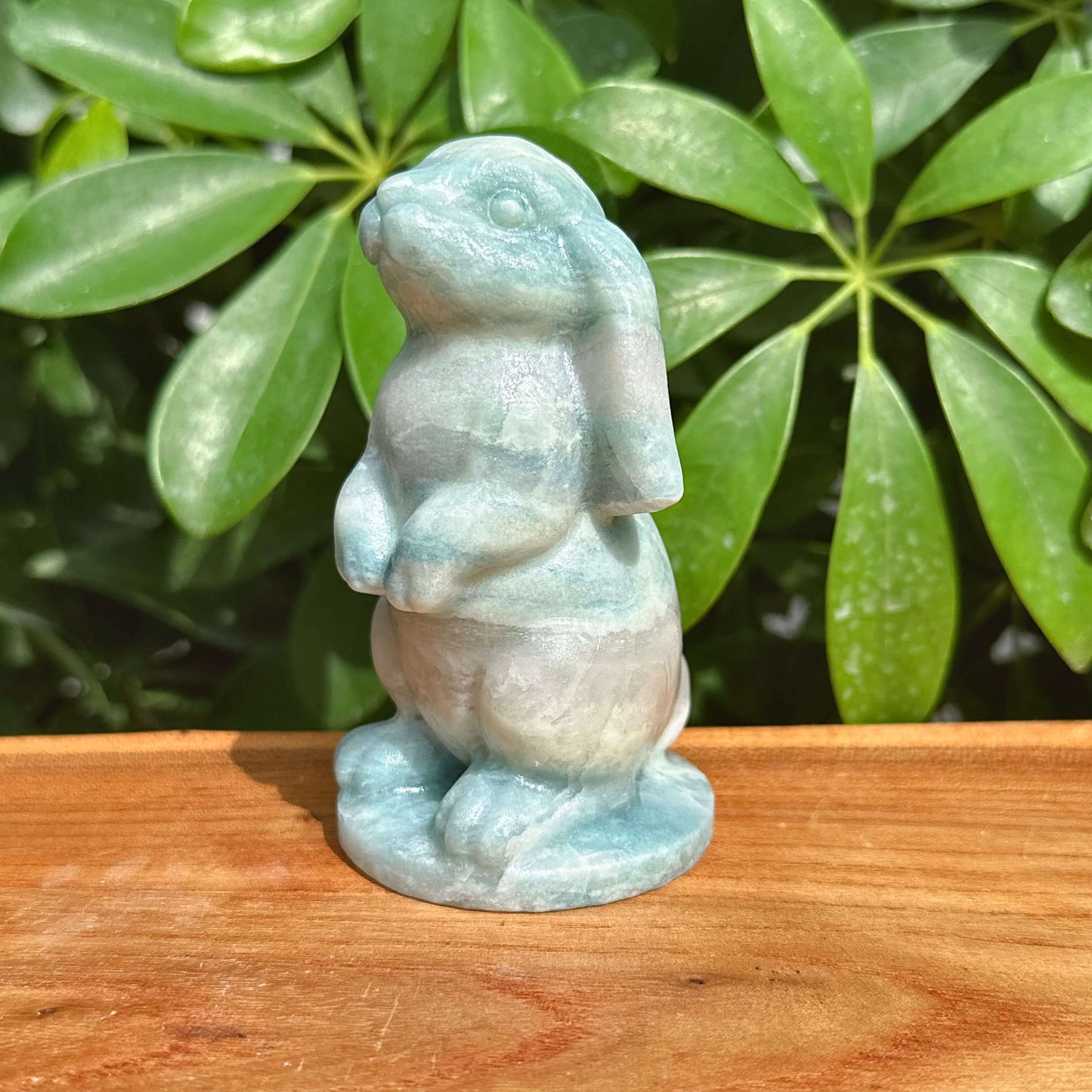 Aquamarine Rabbit Carving