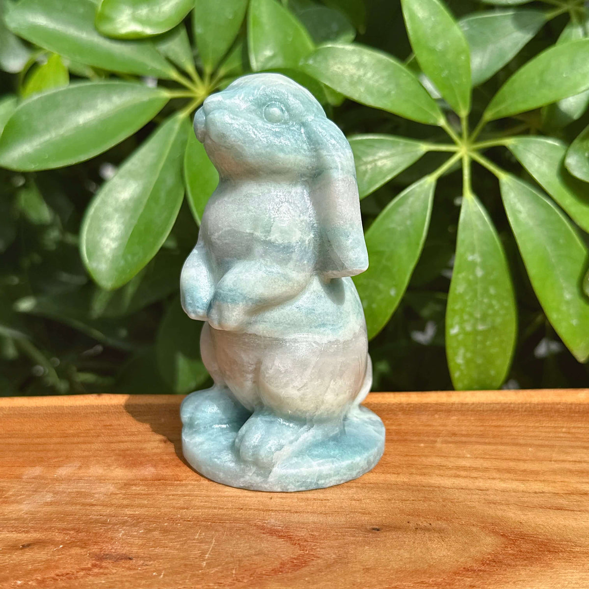 Aquamarine Rabbit Carving