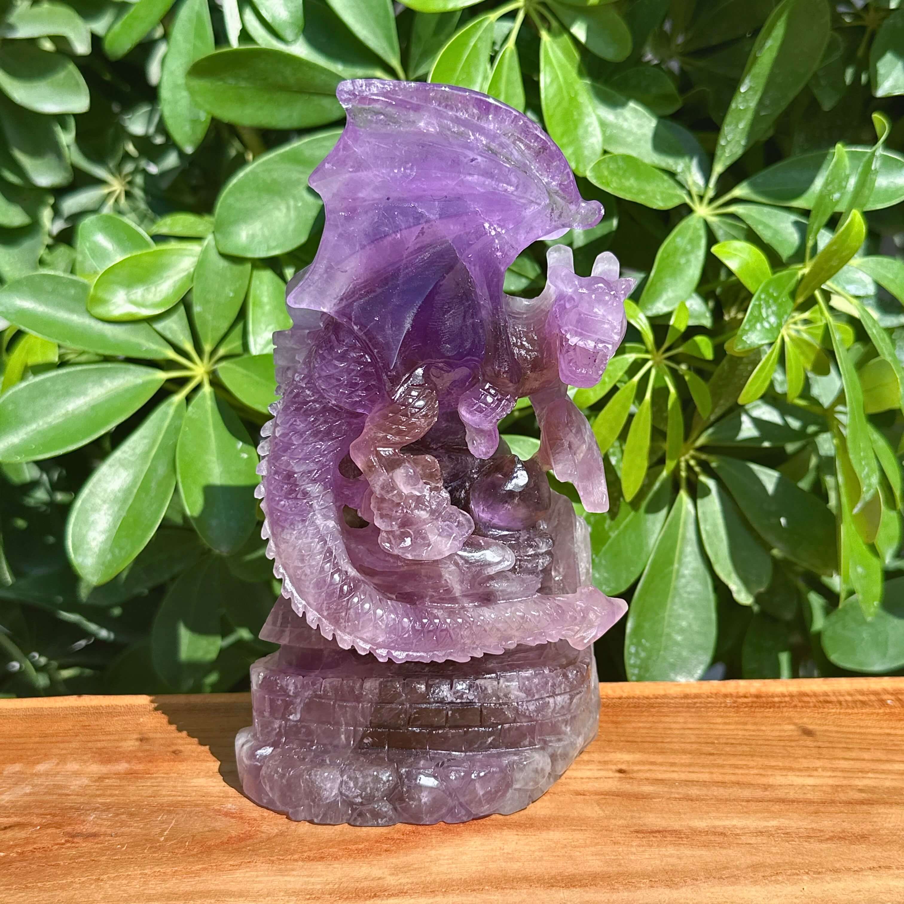 Ametrine Dragon Carving