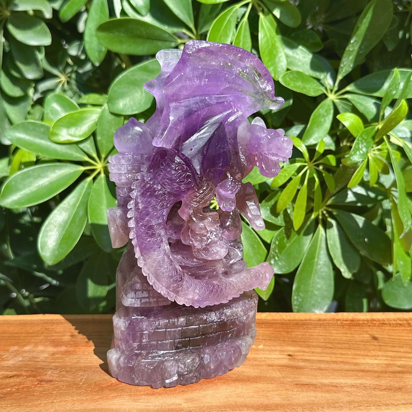 Ametrine Dragon Carving