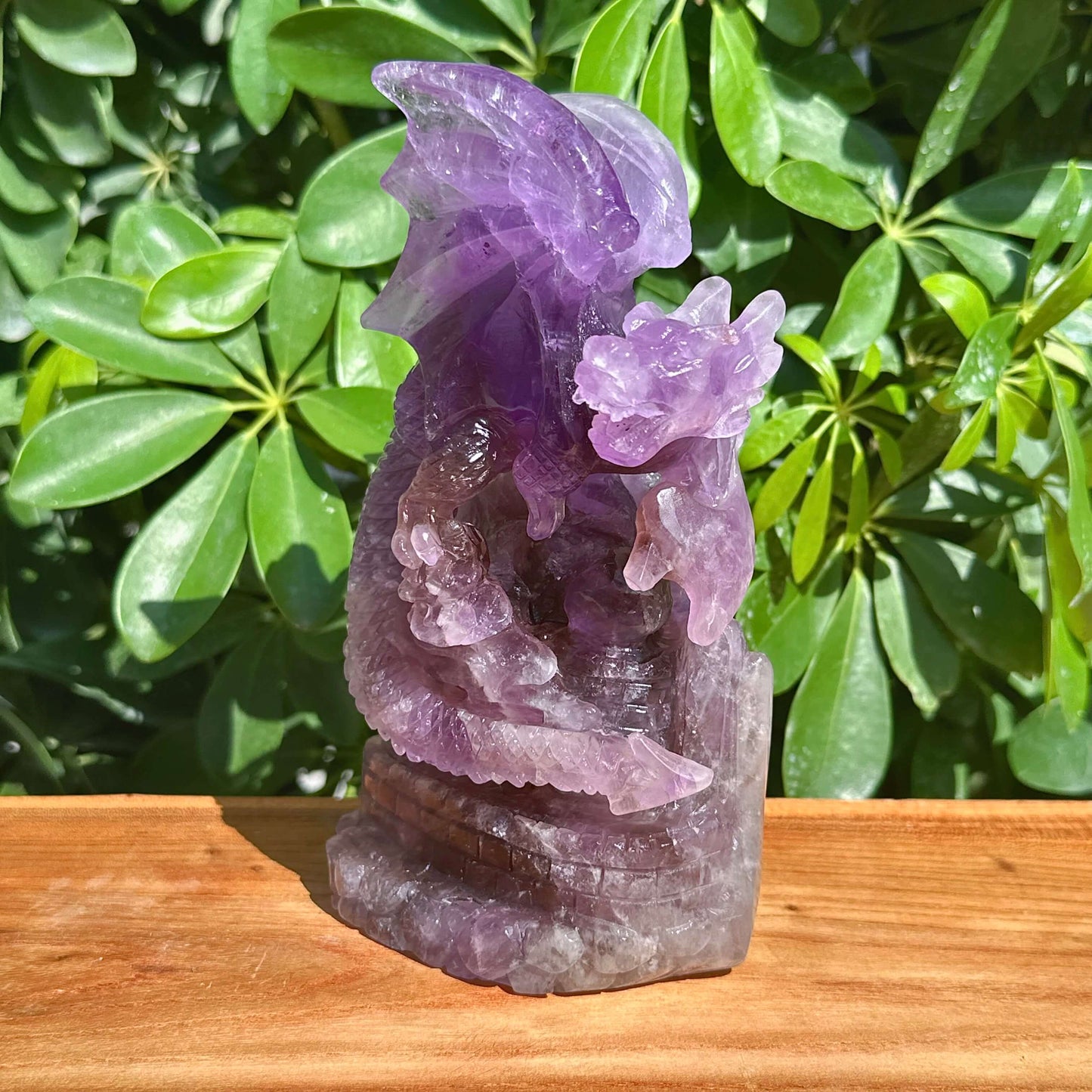 Ametrine Dragon Carving