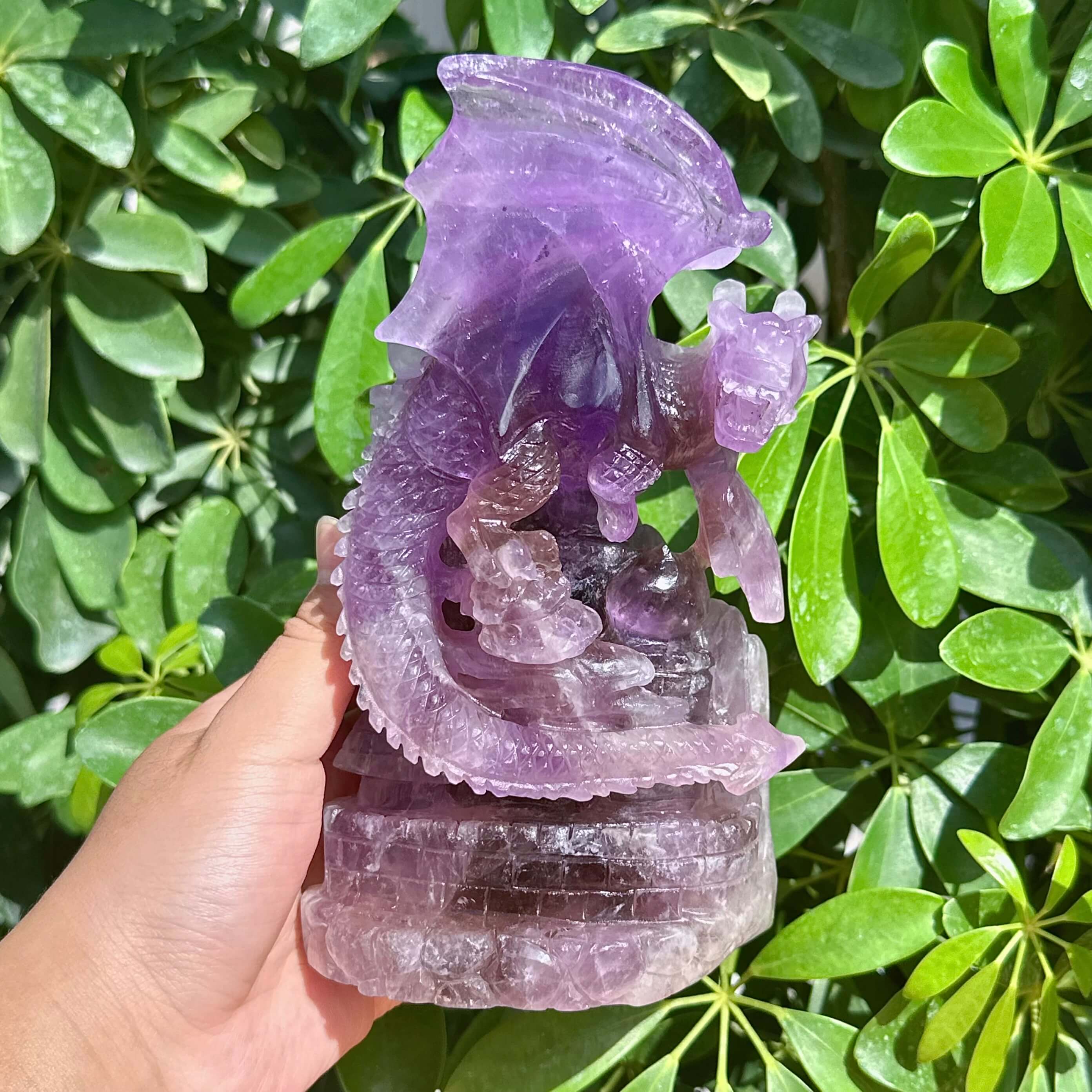 Ametrine Dragon Carving