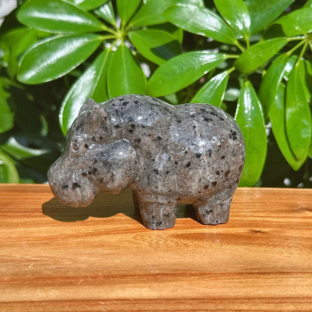 Crystal Hippo Carving