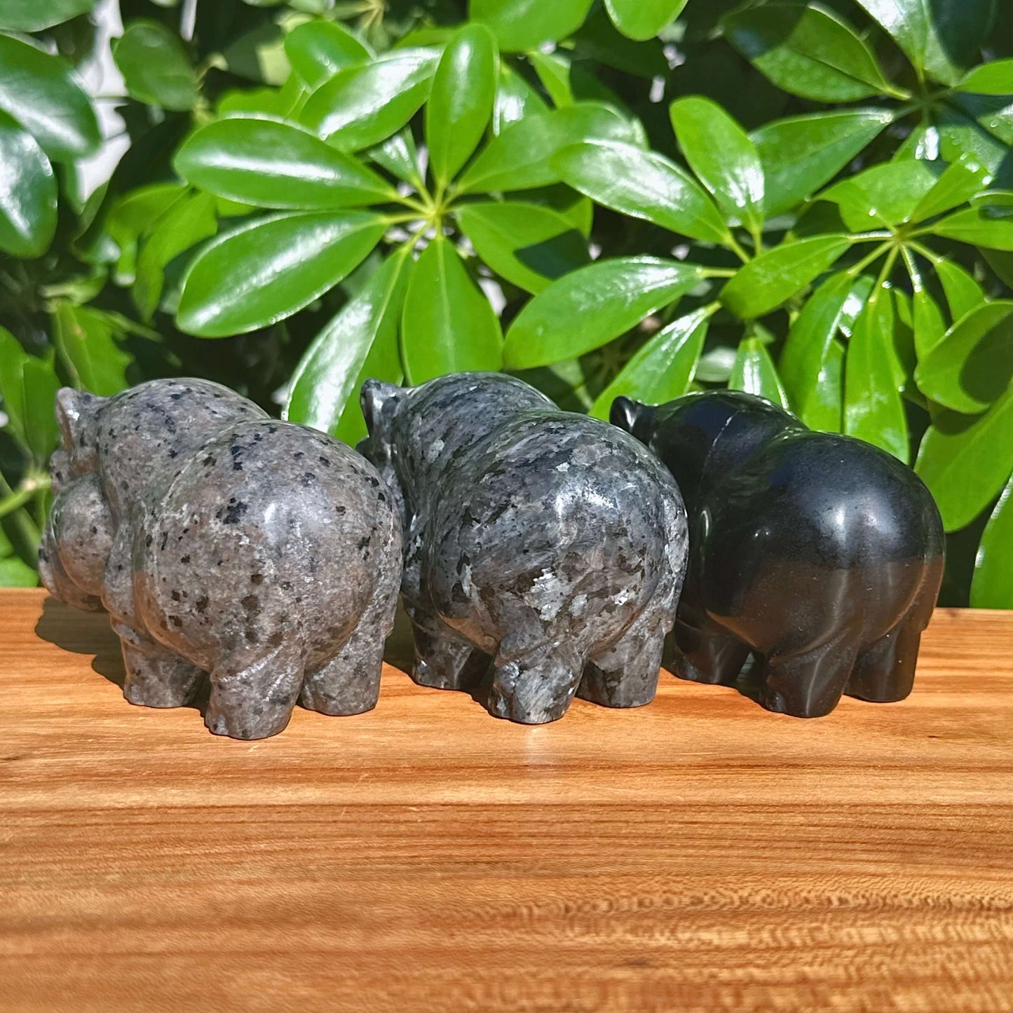 Crystal Hippo Carving