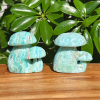 Hemimorphite Mushroom Carving