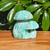 Hemimorphite Mushroom Carving