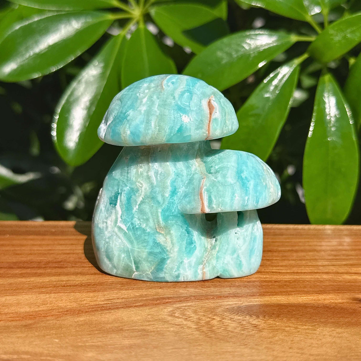 Hemimorphite Mushroom Carving