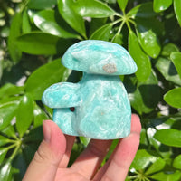 Hemimorphite Mushroom Carving