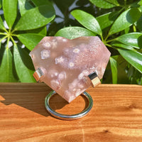 Flower Agate Heart Carving