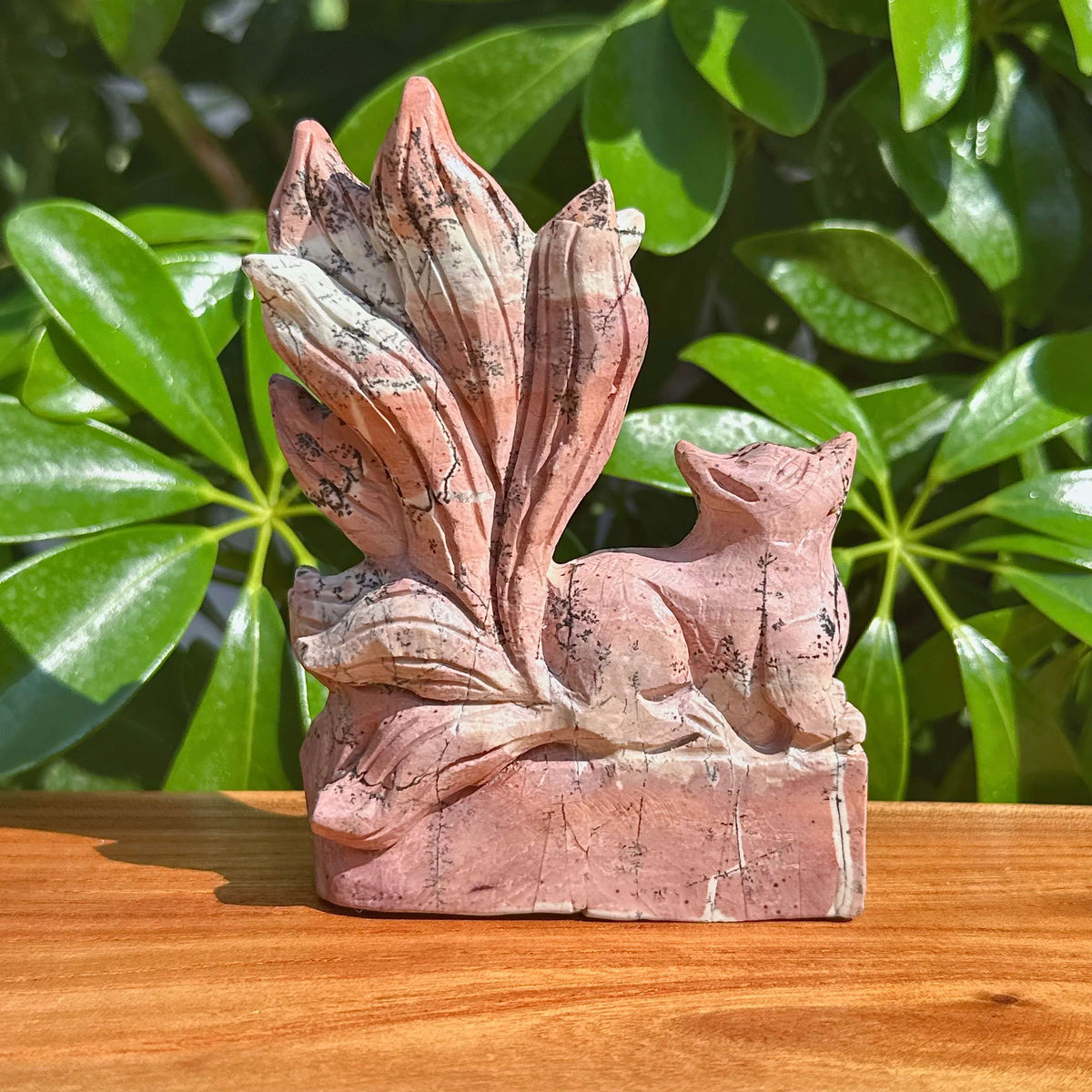 Picture Jasper Nine-tail Fox Carving