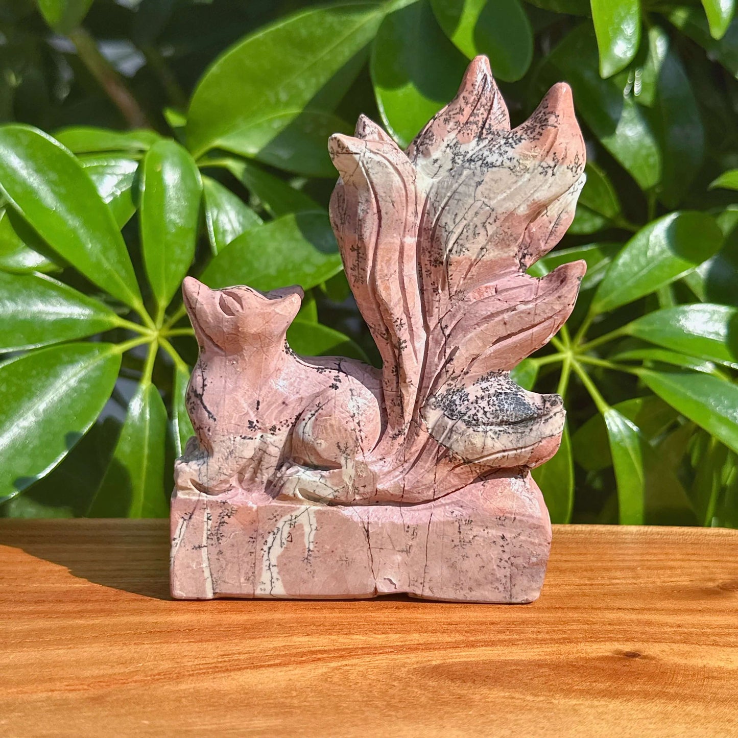 Picture Jasper Nine-tail Fox Carving