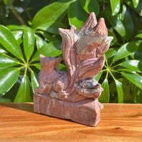 Picture Jasper Nine-tail Fox Carving