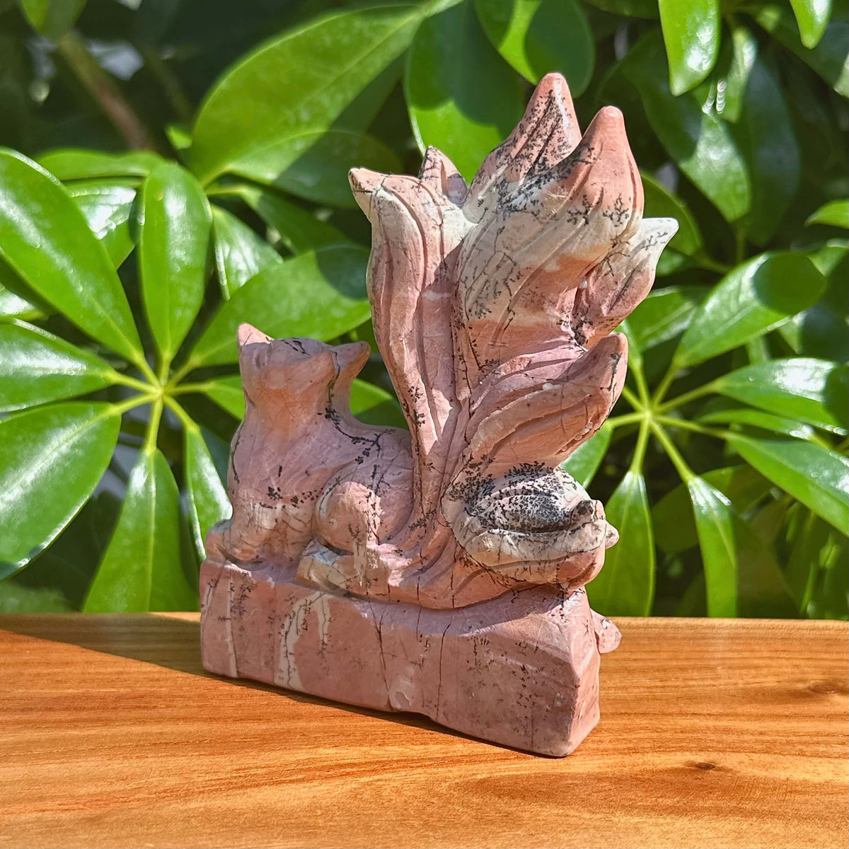 Picture Jasper Nine-tail Fox Carving