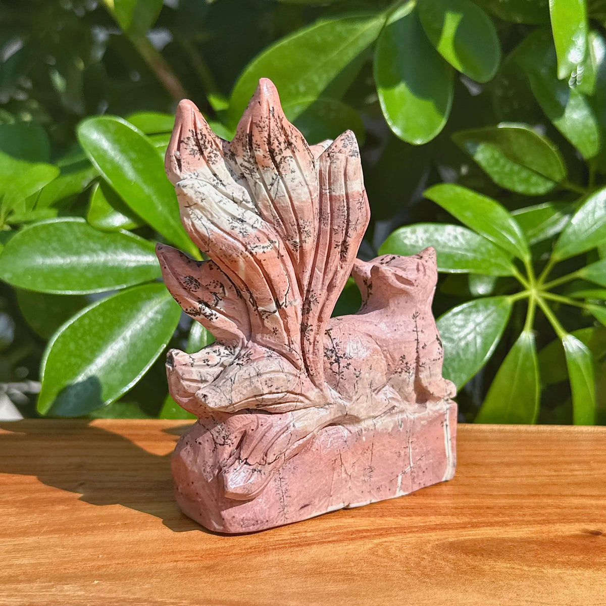 Picture Jasper Nine-tail Fox Carving