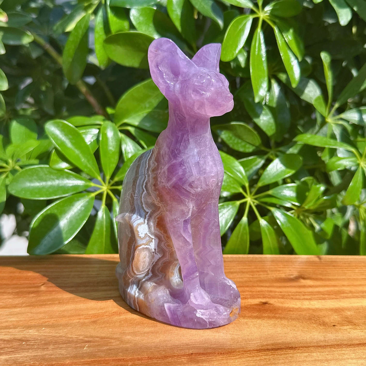 Amethyst Agate Sphynx Carving
