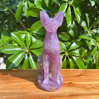 Amethyst Agate Sphynx Carving