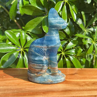Blue Onyx Sphynx Carving