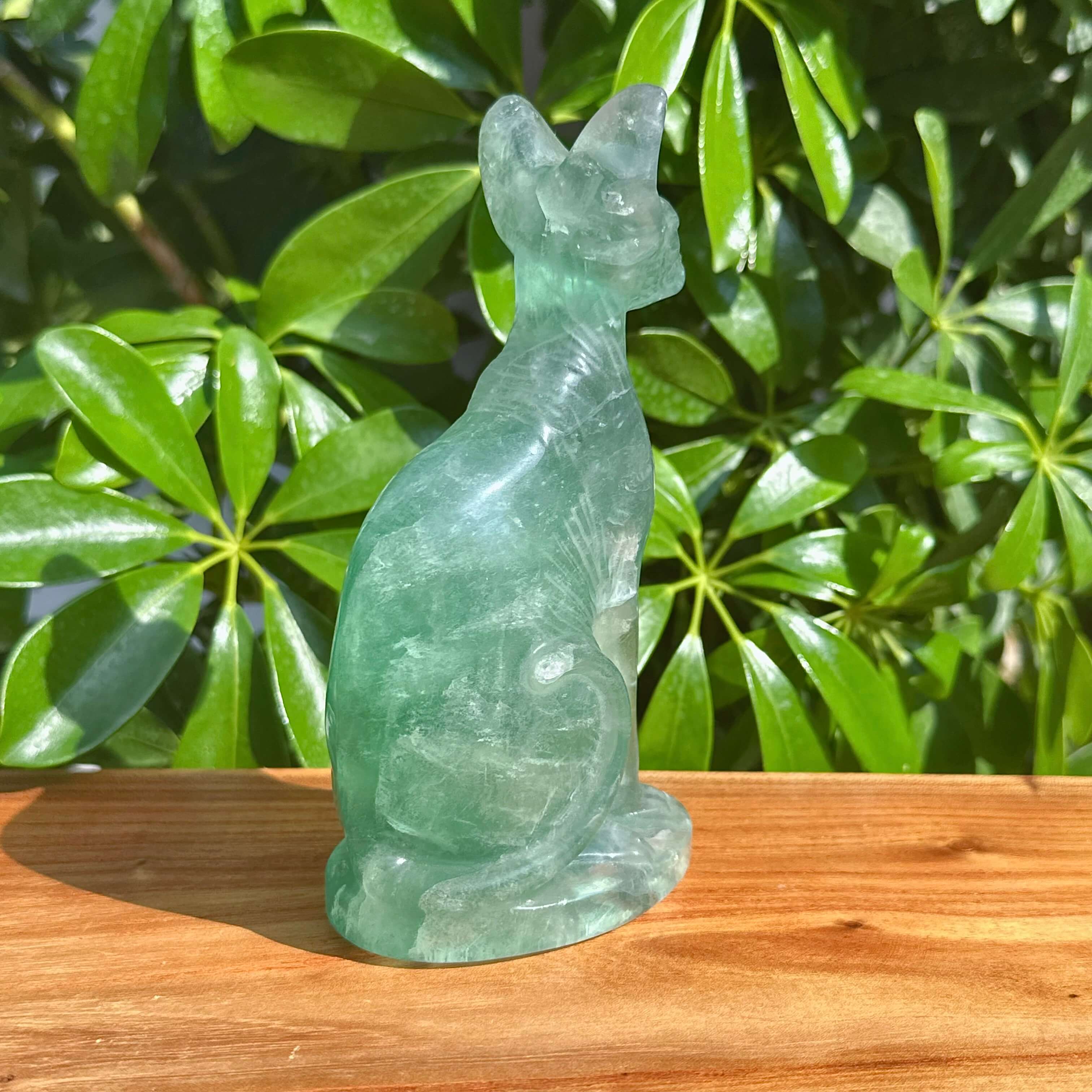 Fluorite Sphynx Carving