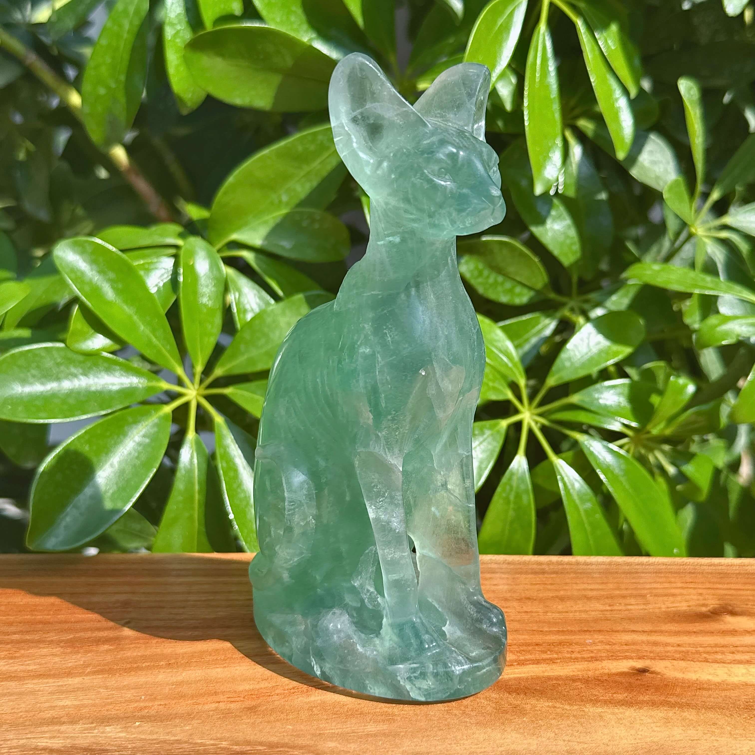 Fluorite Sphynx Carving